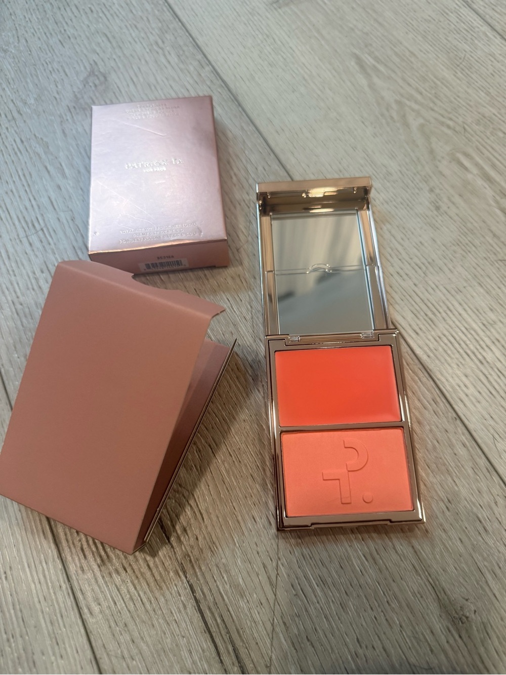 Patrick Ta Cream & Powder Blush Duo in Peach Coral